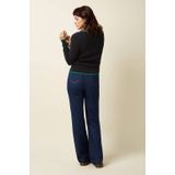 Chris Onyx - Denim Broek - Donkerblauw - Bio Katoenmix - Middelhoge Taille