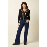 Chris Onyx - Denim Broek - Donkerblauw - Bio Katoenmix - Middelhoge Taille