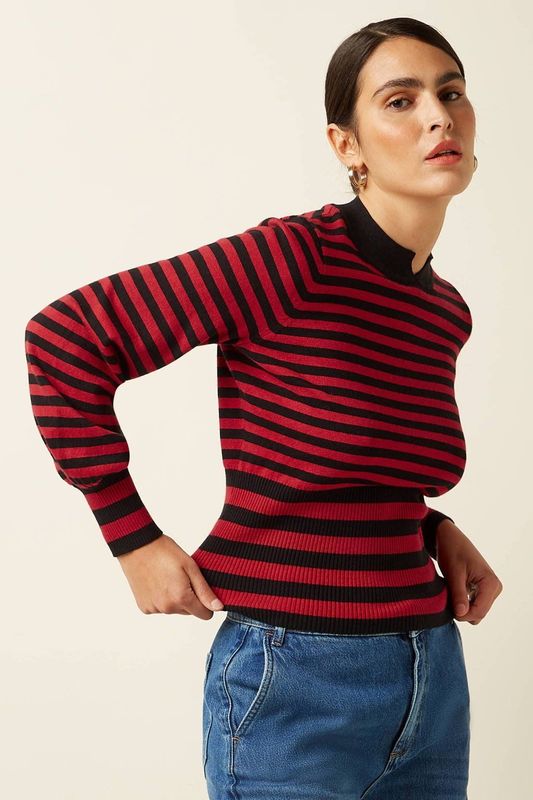 King Louie - Flavia - Gebreide Top - Berry