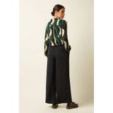 King Louie - Blouse - Zwart/Multicolour - Lange Pofmouwen