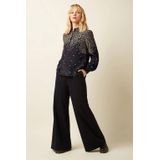 King Louie - Chloe Pants Uni Rodeo - Harembroek - Zwart - Regular Taille - Wide Leg