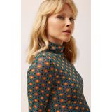 King Louie - Blousetop - Groen/Multicolour - Lange Mouwen - Transparante Stof