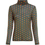 King Louie - Blousetop - Groen/Multicolour - Lange Mouwen - Transparante Stof