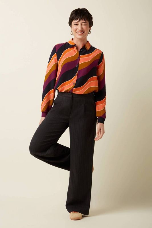 King Louie - Maisie Blouse Razzle - Blouse - Multi - Lange Mouwen