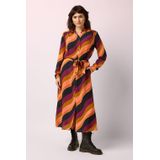 King Louie - Midi Jurk - Paars/Multicolour