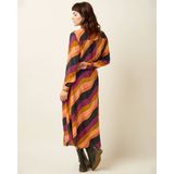 King Louie - Midi Jurk - Paars/Multicolour