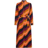 King Louie - Midi Jurk - Paars/Multicolour