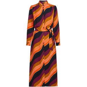 King Louie - Midi Jurk - Paars/Multicolour