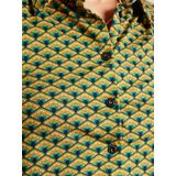 King Louie - Blouse - Groen - Viscose met Elastaan - Lange Mouwen