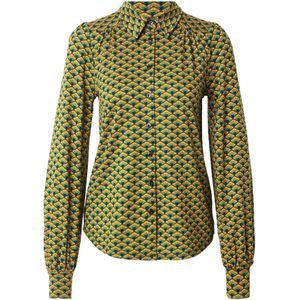 King Louie - Blouse - Groen - Viscose met Elastaan - Lange Mouwen