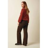 King Louie - Garbo Pocket Pants Duper - Gebloemde Broek - Zwart - Straight Model