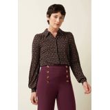 King Louie - Carina Blouse Jangle - Multi - Blouse - Viscose - Knoopsluiting - All Over Print