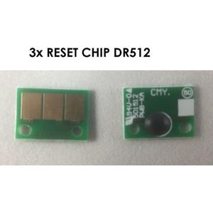 Reset Chips DR512 Konica Minolta Drum DR512 C224 Series Cyan Magenta Yellow