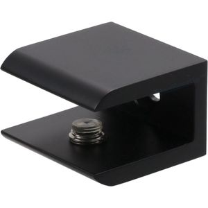 Glasplaatdrager 30 x 20 x 30 mm, voor glasdikte 6 t/m 12 mm, matzwart| Set van 2 stuks