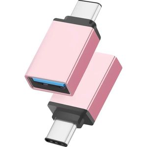 OTG USB Type C 3.1 Data connector USB 3.0 vrouwelijk Metaal voor Telefoons \ Smartphones \ Tablets - roze