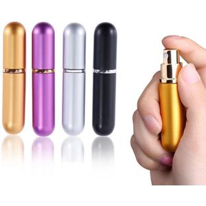 Mini Parfum Flesje 4 stuks- navulbaar| Travel Formaat Navulbare Parfum Verstuiver-Lipstick Formaat/ LOUZIR