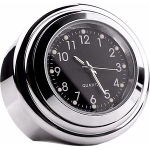 LOUZIR Motor Stuur Horloge Klokje Chroom zwart