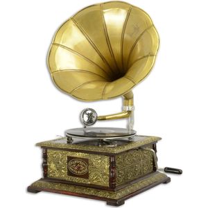 HorstDeco Platenspeler - Platenspeler - Grammofoon - Bakeliet platen - 78 RPM - Slinger Motor - Werkt echt