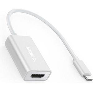 A-KONIC Usb C Naar HDMI Adapter 4K - Geschikt voor Macbook Air/Pro, Dell, en meer - Zilver