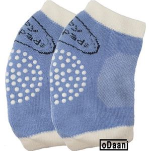 Set van 2 baby kniebeschermers - Wit / Blauw - Baby kniepads - Unisex - One size - oDaani