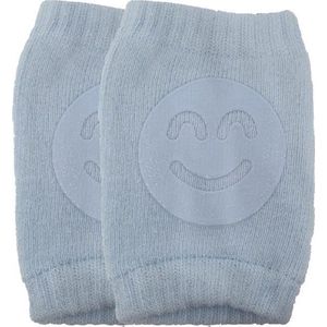 Set van 4 baby kniebeschermers - Smiley - Blauw - Baby kniepads - Unisex - One size - oDaani