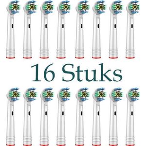 3D Witglans Opzetborstels Geschikt voor Oral b – 16 Stuks - oDaani
