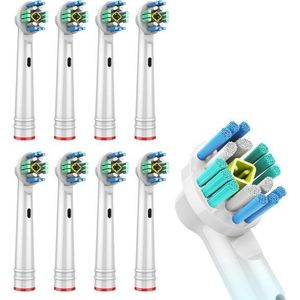 3D Witglans Opzetborstels Geschikt voor Oral b – 8 Stuks - oDaani