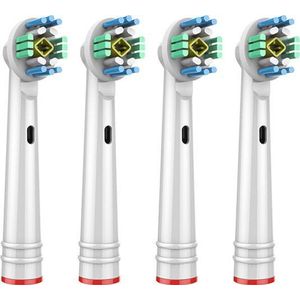 3D Witglans Opzetborstels Geschikt voor Oral b – 4 Stuks - oDaani