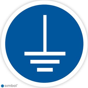 Simbol® - Stickers Aarding Verplicht (M005) - Formaat ø 20 cm.