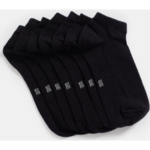 WE Fashion - Sneakersokken - Zwart - Set van 7