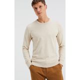 Fundamentals - Slim Fit - Fijngebreide Trui - Ecru - Katoenmix