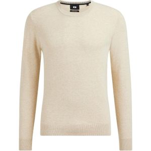 Fundamentals - Slim Fit - Fijngebreide Trui - Ecru - Katoenmix