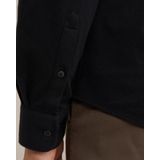 Fundamentals - Slim Fit Overhemd - Zwart - Piquéjersey - Katoen