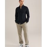 Fundamentals - Slim Fit Overhemd - Zwart - Piquéjersey - Katoen
