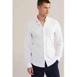 Signature Logo - Overhemd - Wit - Katoen - Slim Fit