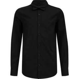 WE Fashion - Overhemd - Katoen - Blauw - Met Vlinderstrikje