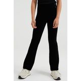 WE Fashion Meisjes velvet flared legging van ribstof