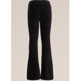 WE Fashion Meisjes velvet flared legging van ribstof