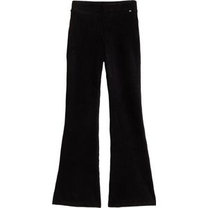 WE Fashion Meisjes velvet flared legging van ribstof