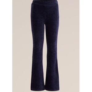 WE Fashion Meisjes velvet flared legging van ribstof