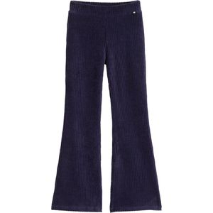 WE Fashion Meisjes velvet flared legging van ribstof
