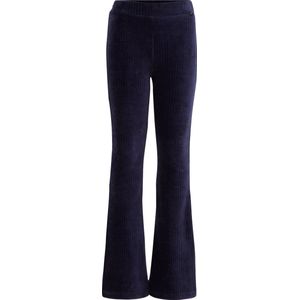 WE Fashion Meisjes velvet flared legging van ribstof