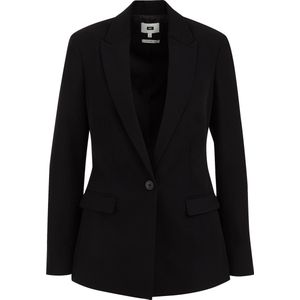 WE Fashion - Dames Slim Fit Blazer - Zwart - Slim Fit