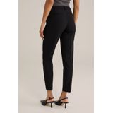 Pantalon - Luxe Geweven Stof - Slim Fit - Zwart