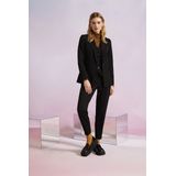 Pantalon - Luxe Geweven Stof - Slim Fit - Zwart