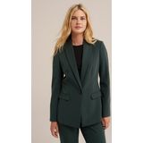 WE Fashion - Dames Blazer - Slim Fit - Mosgroen -