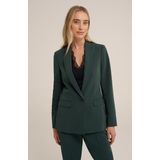 WE Fashion - Dames Blazer - Slim Fit - Mosgroen -