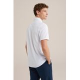 WE Fashion - Slim Fit Overhemd - Katoenmix - Korte Mouwen - Button Down