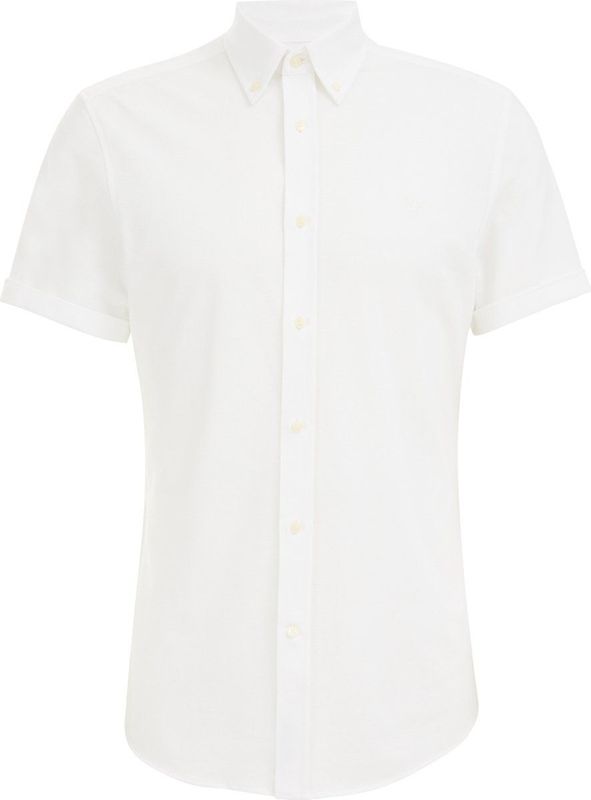 WE Fashion - Slim Fit Overhemd - Katoenmix - Korte Mouwen - Button Down