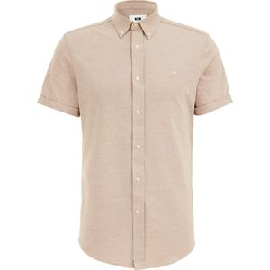 WE Fashion Slim Fit Overhemd Bruin